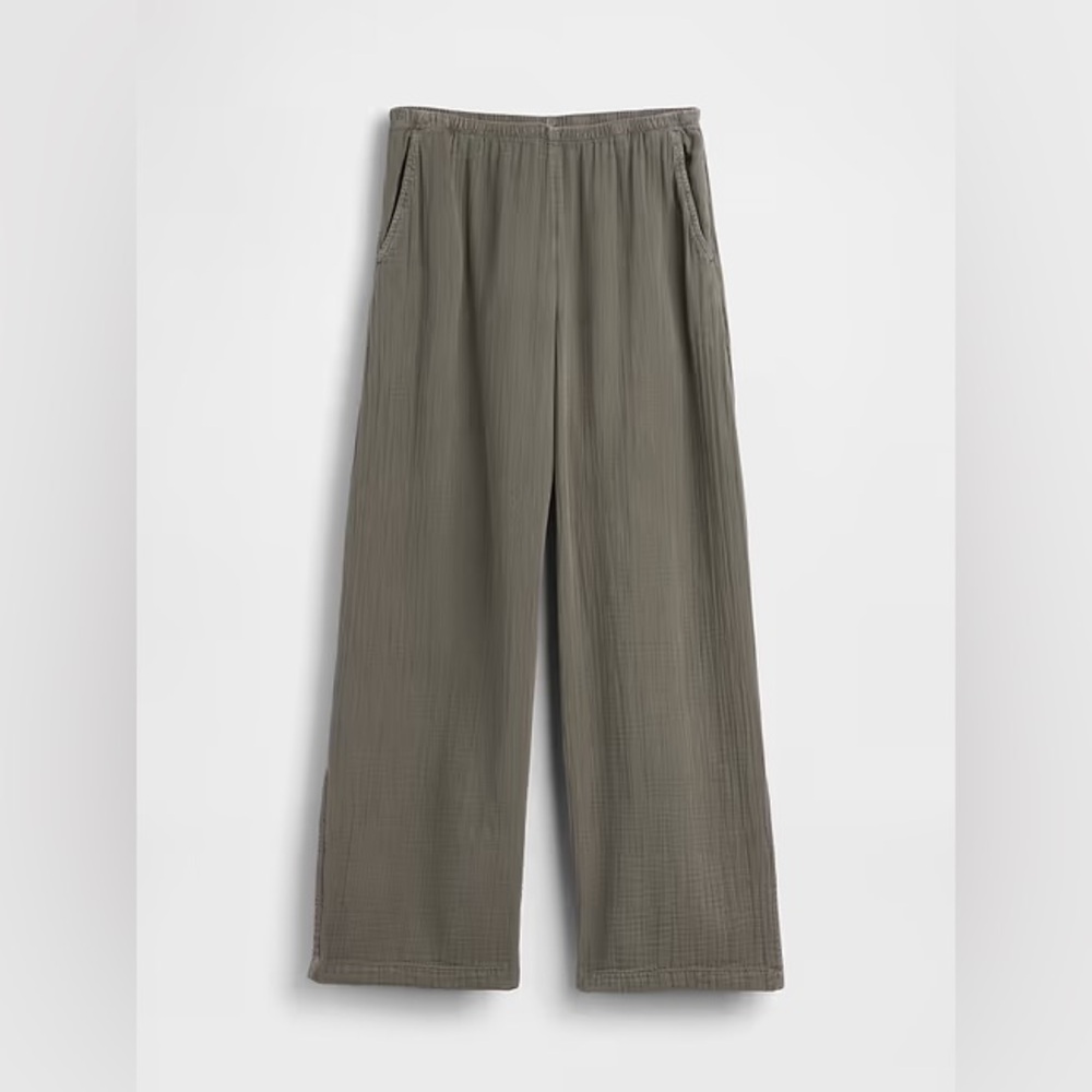 NWT! GAP Gauze Easy Split-Hem Pants - Size Small 🖤 877642 - Picture 4 of 9